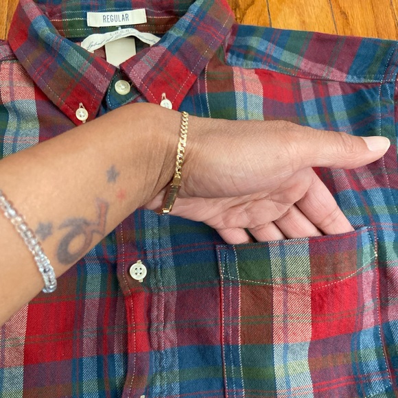 H&M Regular Fit Plaid Button Down Shirt - Picture 13 of 16
